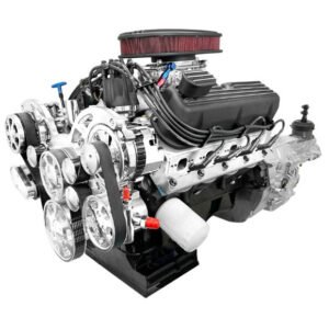 Alternative view of Ford Small Block Compatible 347 c.i. Engine and TKX Manual Transmission – 415 Horsepower – Standard Edition Builder Series – Polished Pulley Kit – Fuel Injected