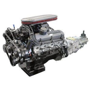 Ford Small Block Compatible 347 c.i. Engine and TKX Manual Transmission – 415 Horsepower – Mustang Edition Builder Series – Black Pulley Kit – Carbureted