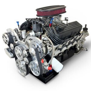 Ford Small Block Compatible 347 c.i. Engine and TKX Manual Transmission – 415 Horsepower – Standard Edition Builder Series – Polished Pulley Kit – Carbureted