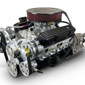 GM Small Block Compatible 400 c.i. Engine and 700R4 Automatic Transmission – 500 Horsepower – Standard Edition Builder Series – Polished Pulley Kit – Carbureted