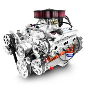 GM Small Block Compatible 454 c.i. Engine and 700R4 Automatic Transmission – 563 Horsepower – Standard Edition Builder Series – Polished Pulley Kit – Fuel Injected