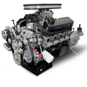 Alternative view of Ford Small Block Compatible 427 c.i. Engine and TKX Manual Transmission – 541 Horsepower – Cobra Edition Builder Series – Polished Pulley Kit – Carbureted