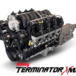 GM LS Compatible 376 c.i. Engine and 4L65/70E Automatic Transmission – 530 Horsepower – Standard Edition Builder Series – Black Pulley Kit – Holley Terminator X EFI System