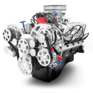 Ford Small Block Compatible 302 c.i. Engine – 361 Horsepower – Deluxe Dressed – Polished Pulley Kit – Carbureted