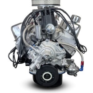 Alternative view of Ford Small Block Compatible 302 c.i. Engine – 361 Horsepower – Deluxe Dressed – Rear Sump – Carbureted