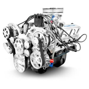 Ford Small Block Compatible 302 c.i. Engine – 361 Horsepower – Deluxe Dressed – Polished Pulley Kit – Rear Sump – Carbureted
