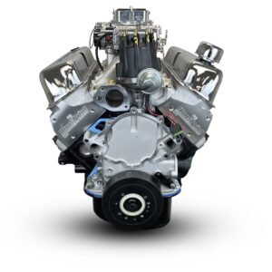 Alternative view of Ford Small Block Compatible 302 c.i. Engine – 361 Horsepower – Base Dressed – Rear Sump – Carbureted
