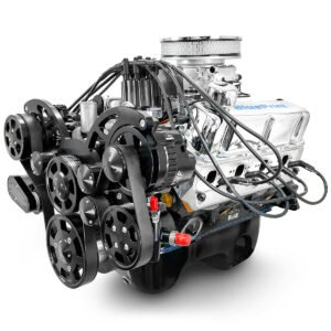 Ford Small Block Compatible 302 c.i. Engine – 361 Horsepower – Deluxe Dressed – Black Pulley Kit – Rear Sump – Fuel Injected