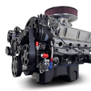 Ford Small Block Compatible 347 c.i. Engine – 415 Horsepower – Deluxe Dressed – Black Pulley Kit – Rear Sump – Carbureted