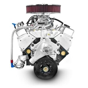 Alternative view of GM Small Block Compatible 350 c.i. Engine – 390 Horsepower – Deluxe Dressed – Carbureted