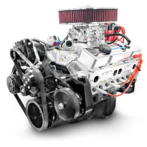 GM Small Block Compatible 350 c.i. Engine – 390 Horsepower – Deluxe Dressed – Black Pulley Kit – Carbureted