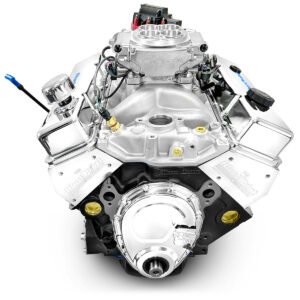 Alternative view of GM Small Block Compatible 383 c.i. Engine – 436 Horsepower – Base Dressed – Fuel Injected