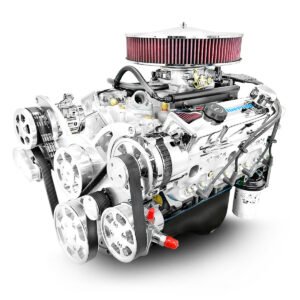 GM Small Block Compatible 400 c.i. Engine – 500 HP – Deluxe Dressed with Polished Pulley Kit – Multi-Port Fuel Injected