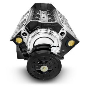 Alternative view of GM Small Block Compatible 383 c.i. Engine – 436 Horsepower – Short Block Plus