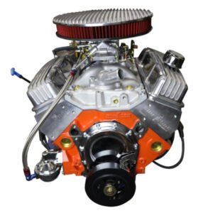 Alternative view of GM Small Block Compatible 383 c.i. Low Profile Engine – 436 Horsepower – Deluxe Dressed – Carbureted
