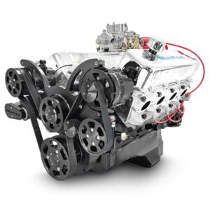 GM Big Block Compatible 454 c.i. Engine – 460 Horsepower – Deluxe Dressed – Black Pulley Kit – Carbureted