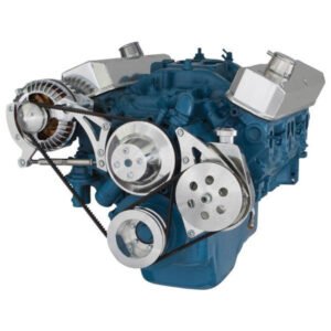 Chrysler SB Compatible Front Accessory Drive – V-Belt with Alternator | Power Steering | Water Pump | Brackets and Bolts