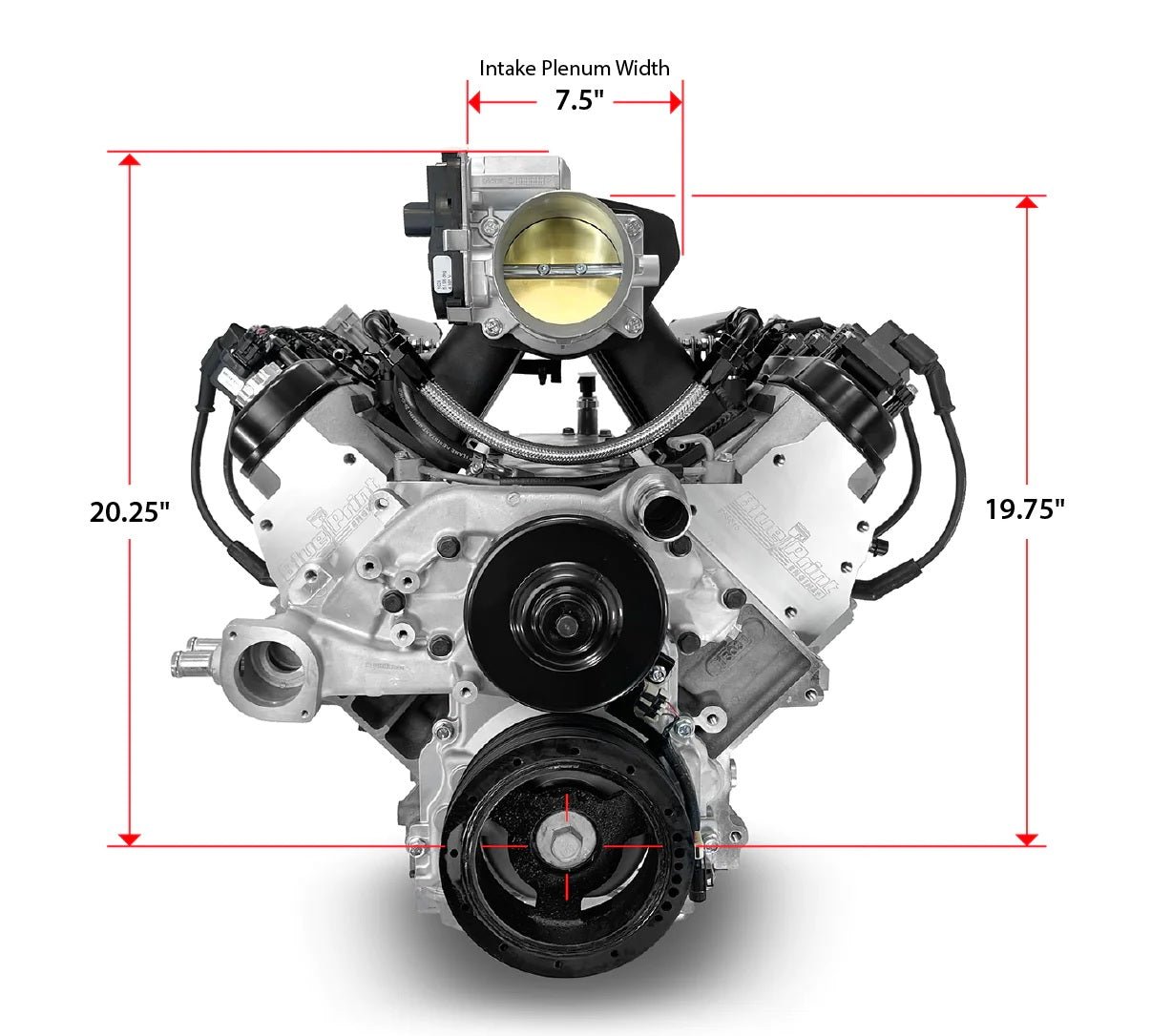 GM LS Compatible 427 c.i. Pro Series Engine – 600 Horsepower – Base Dressed – BluePrint Engines Calibrated ECU - Image 4