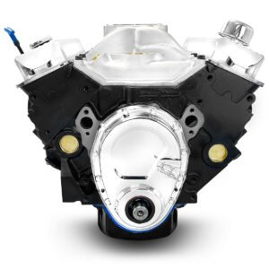 Alternative view of GM Marine Small Block Compatible 350 c.i. Engine – 350 Horsepower – Long Block