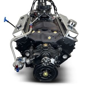 Alternative view of GM Marine Small Block Compatible 383 c.i. Engine – 405 Horsepower – Base Dressed – Carbureted