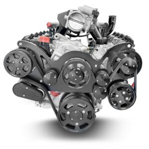 Alternative view of Chrysler Hemi Compatible 426 c.i. ProSeries Engine – 610 Horsepower – Deluxe Dressed with Black Pulley Kit  – Fuel Injected