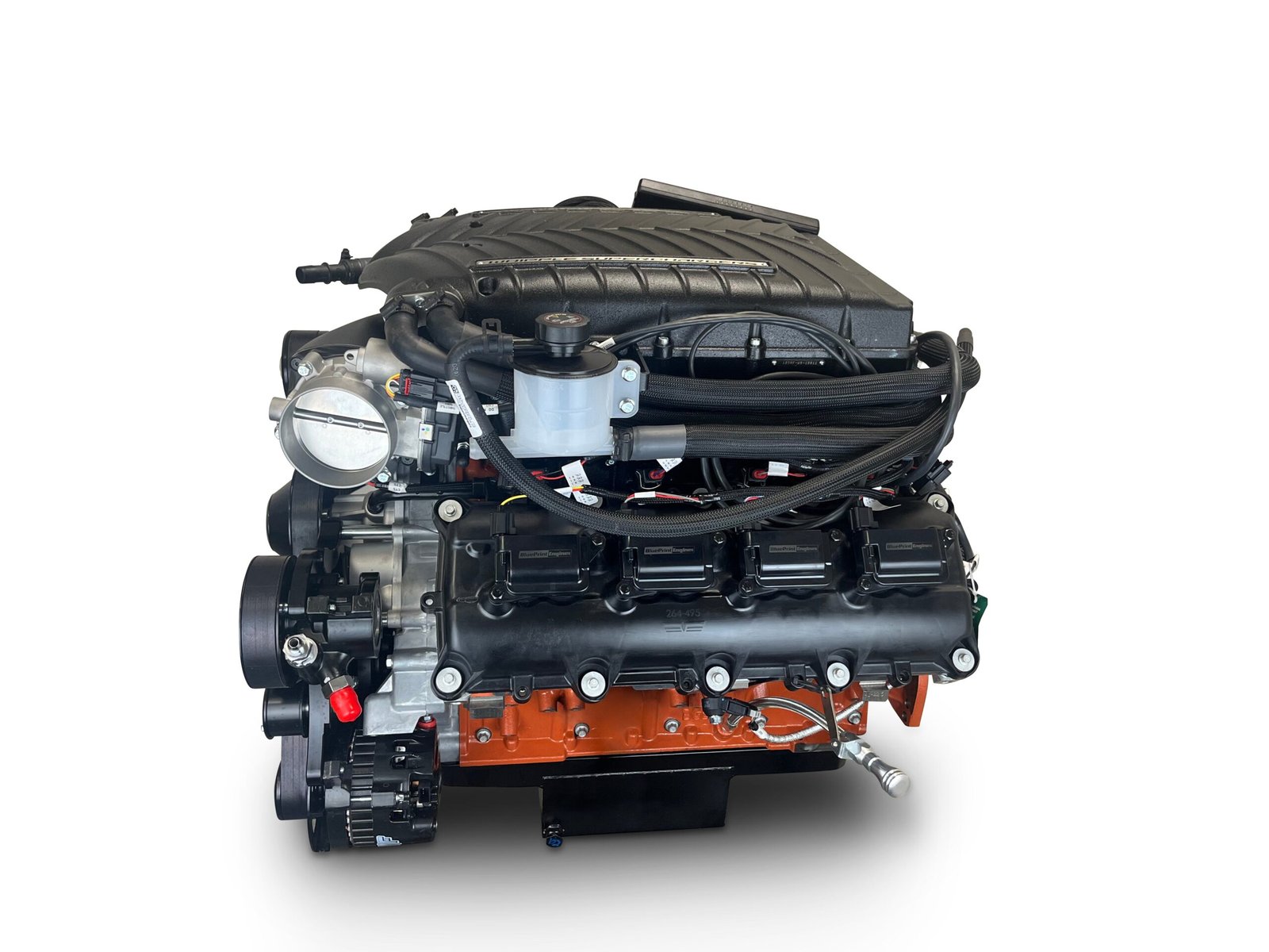 Chrysler Hemi Compatible 426 c.i. ProSeries Engine – 872 Horsepower – Deluxe Dressed with Black Pulley Kit – Supercharged - Image 4