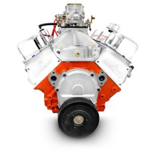Alternative view of GM Big Block Compatible 502 c.i. Pro Series Engine – 627 Horsepower – Base Dressed – Carbureted