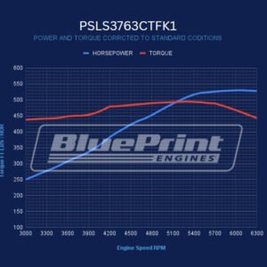 Alternative view of GM LS Compatible 376 c.i. Pro Series Engine – 530 Horsepower – Deluxe Dressed – Natural Pulley Kit – Holley Terminator X EFI System