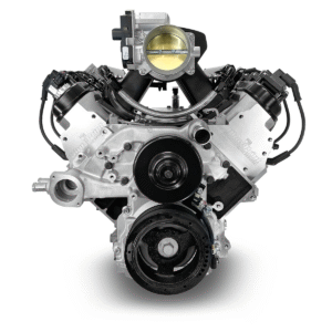 Alternative view of GM LS Compatible 376 c.i. Pro Series Engine – 525 Horsepower – Base Dressed – BluePrint Engines Calibrated ECU