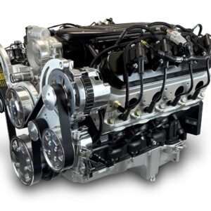Alternative view of GM LS Compatible 376 c.i. Pro Series Engine – 510 Horsepower – Deluxe Dressed – Polished Pulley Kit – BluePrint Engines Calibrated ECU