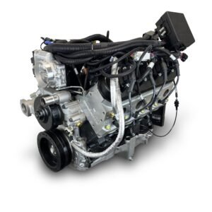 Alternative view of GM LS Compatible 376 c.i. Pro Series Engine – 510 Horsepower – Base Dressed – BluePrint Engines Calibrated ECU