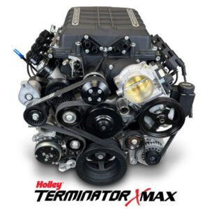 GM LS Compatible 376 c.i. Pro Series Engine – 700 Horsepower – Deluxe Dressed – Black Pulley Kit – Holley Terminator X EFI System