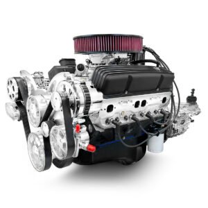 GM Small Block Compatible 400 c.i. Engine and TKX Manual Transmission – 500 Horsepower – Standard Edition Builder Series – Polished Pulley Kit – Fuel Injected