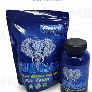 Blue Magic Yellow Borneo Kratom Capsules (2 Sizes)