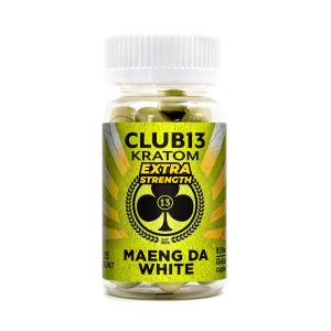 Club 13 Maeng Da White Kratom Capsules (Extra Strength) (Jumbo 950mg Capsules)