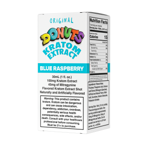 Donuts Kratom Extract Shot – Original 100MG (Blue Raspberry Flavor)