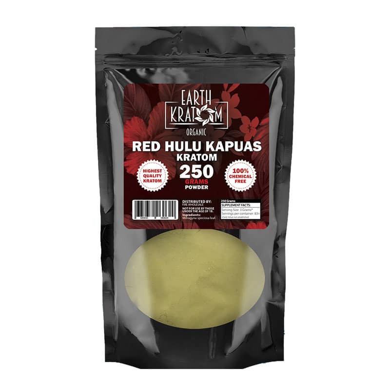 Earth Red Hulu Kratom Powder, 250g