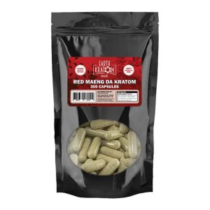 Earth Kratom Red Maeng Da Kratom Capsules (4 Sizes)