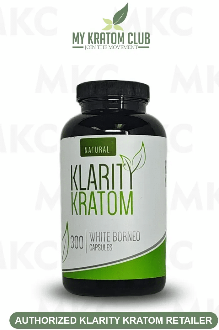 Klarity White Borneo Kratom Capsules (750mg Capsules) (3 Sizes)
