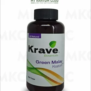 Krave Kratom (Botanicals) Green Malay Kratom Capsules (4 Sizes)