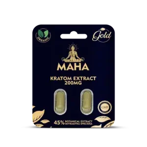 Maha Kratom Extract Gold Capsules (200 MG)