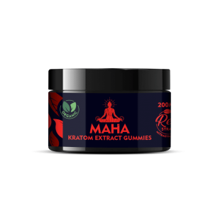 Maha Kratom Extract Red Gummies, 10 Pcs (Relax Gummies)