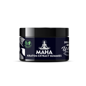 Maha White Kratom Extract Gummies, 10 Pcs (Energy)