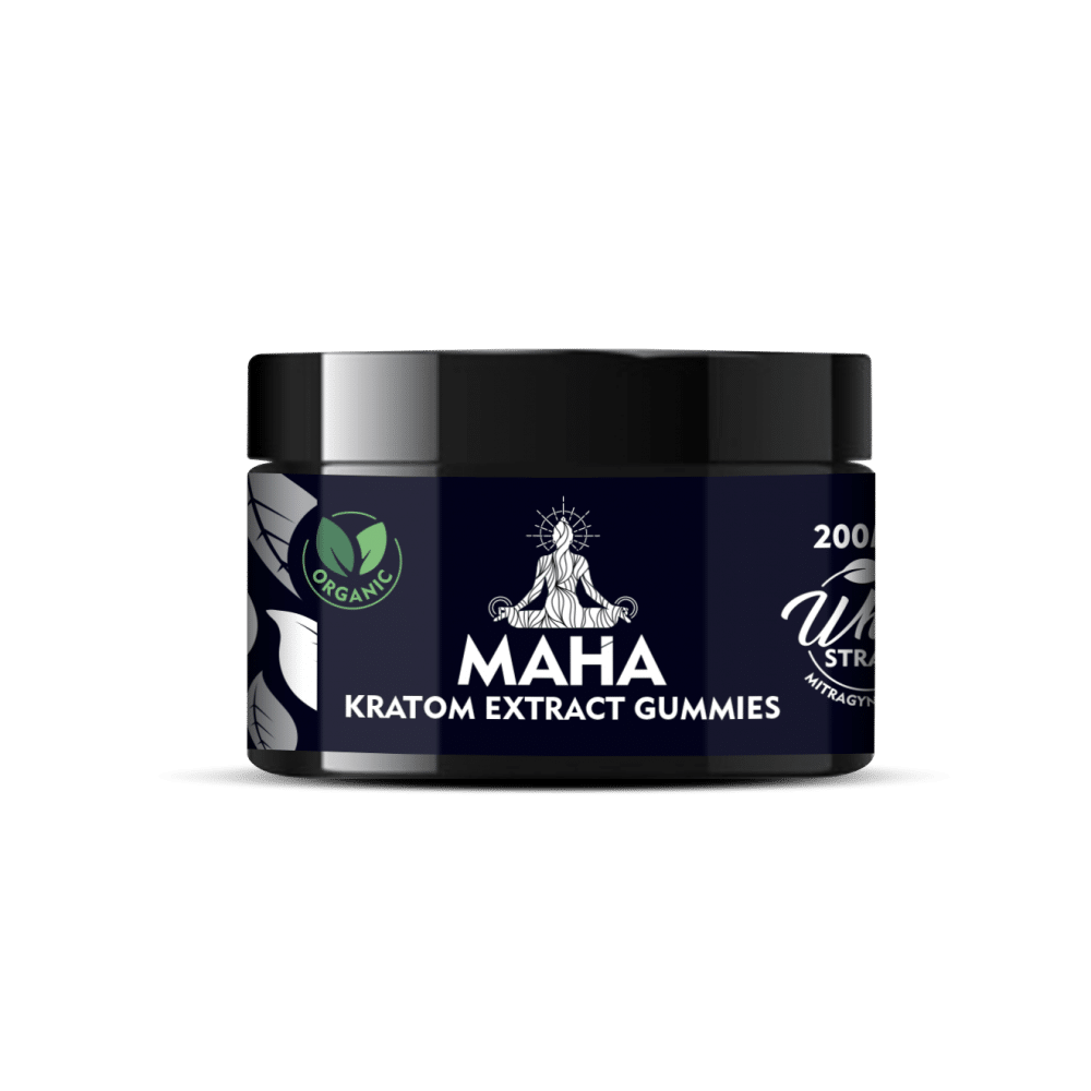 Maha White Kratom Extract Gummies, 10 Pcs (Energy)