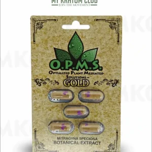OPMS Gold Kratom Capsules, Botanical Extract – Ultra Potent Formula