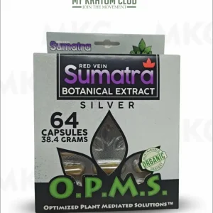 OPMS Kratom Red Vein Sumatra Capsules (64 Count Blister Pack)