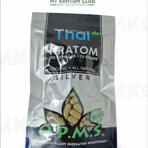 OPMS Silver Thai Kratom Capsules (2 Sizes) (600 MG Capsules)