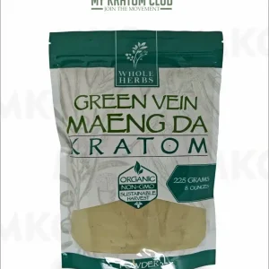 Whole Herbs Green Vein Maeng Da Kratom Powder | Organic, NON-GMO