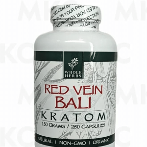 Whole Herbs Kratom Red Bali Capsules (2 Sizes)